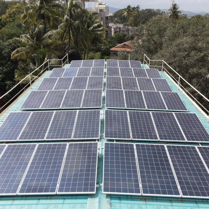High-capacity rooftop solar installation by solar panel dealer and solar energy equipment suppliers.